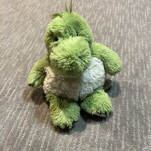 Warmies Green Dinosaur Plush Microwaveable Or Freezable.  Weighted Bottom. Used